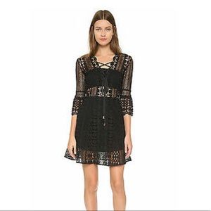 Self Portrait Lace Black Mini Dress